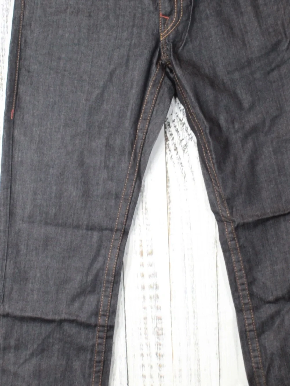 NWT True Religion Straight Flap Jeans Sunset Logo Orange Red Stitch Mens Size 33